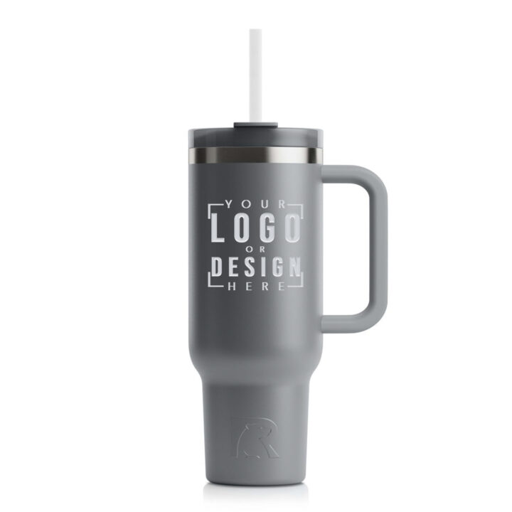 Personalized Rtic Ceramic Lined Travel Mug with Straw - Image 5