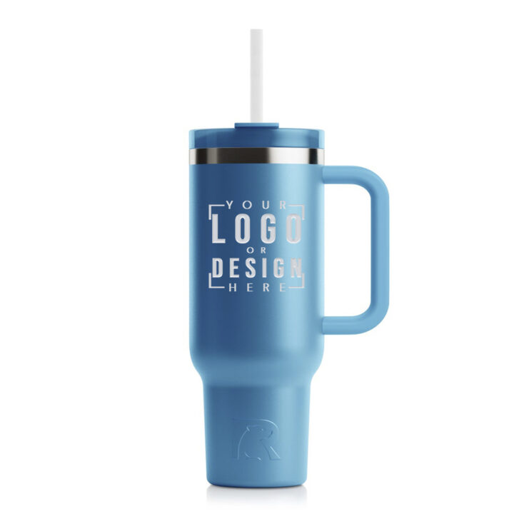 Personalized Rtic Ceramic Lined Travel Mug with Straw - Image 4