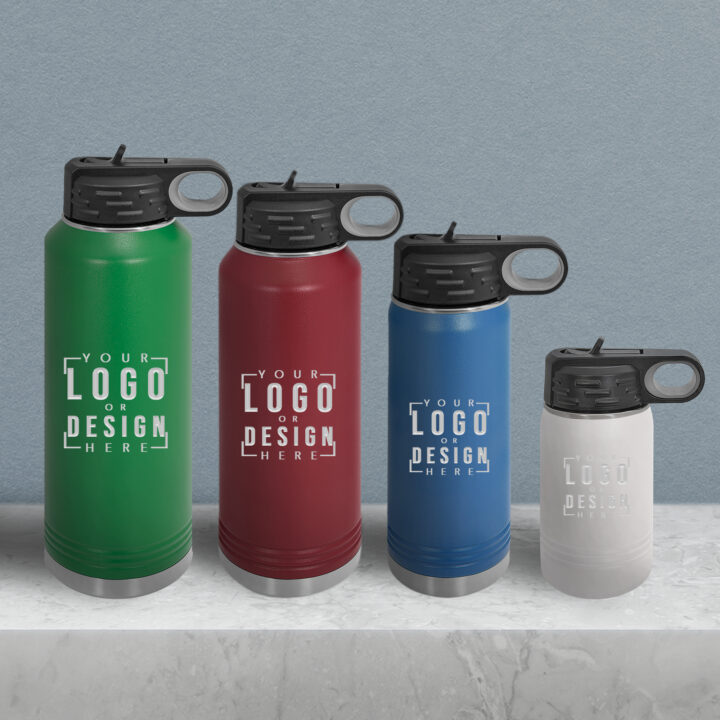 Personalized Insulated Water Bottle with Sports Straw