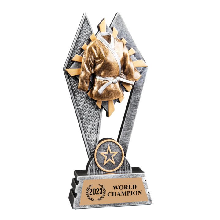 Custom Martial Arts Sun Ray Trophy