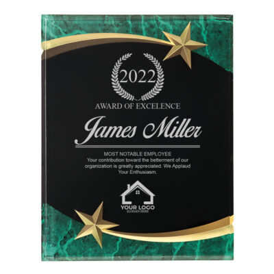 Personalized Marble Shooting Star Acrylic Award Plaque