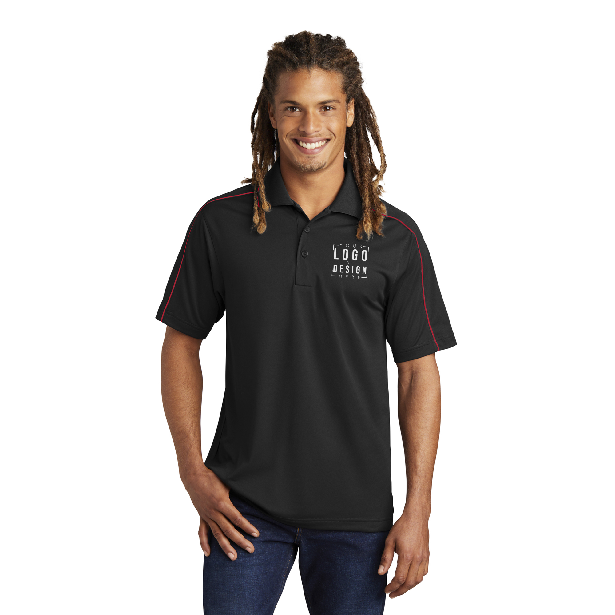 Sport-Tek Micropique Sport-Wick Piped Polo