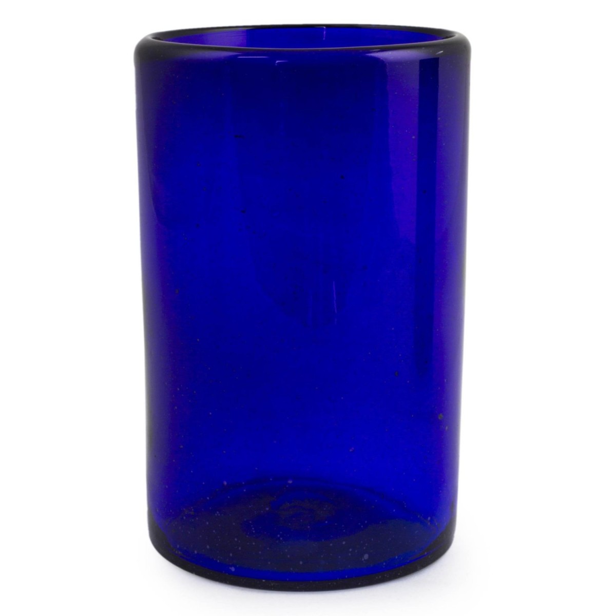 Solid Blue Handblown Glass Tumbler Drinkware (Set of 6)