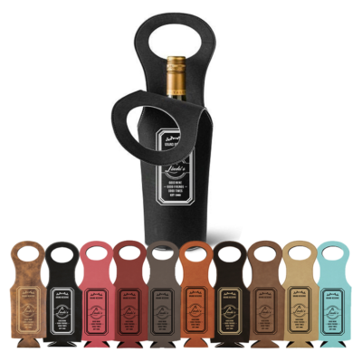 Personalized Leatherette Wine Bottle Bag - Wine Seal