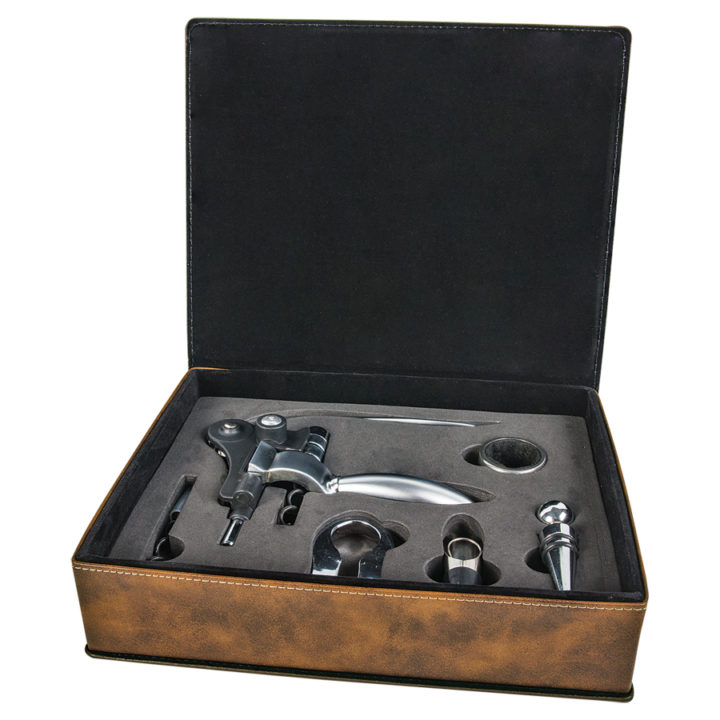 Personalized Leatherette 5 Piece Wine Tool Set - Image 9