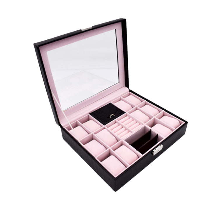 Leatherette 12 Slot Personalized Watch Box - Image 2