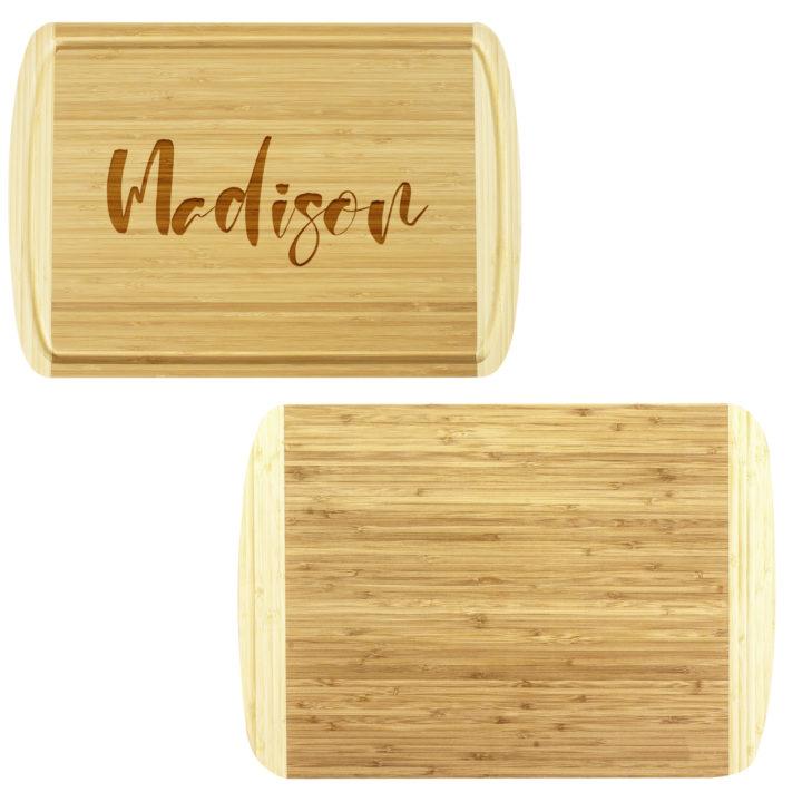 Personalized Flat-Grain Bamboo Cutting Board with Juice Groove - Image 6