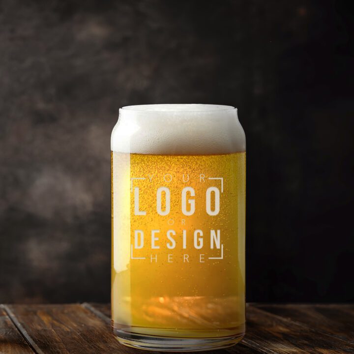 Personalized 16 oz. Beer Can Glass