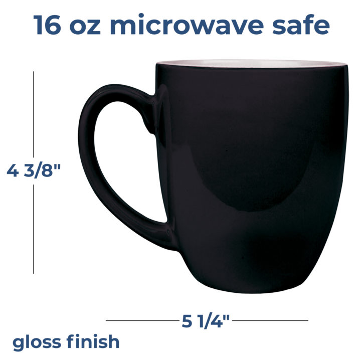 Personalized Monogram 16 oz. Bistro Ceramic Mug - Image 2