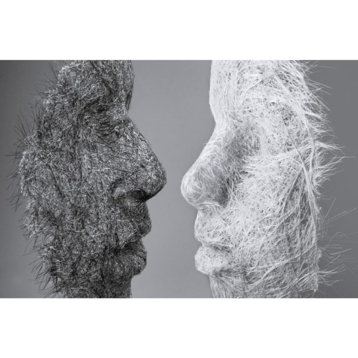 Opposing Sides Black & White Acrylic Print