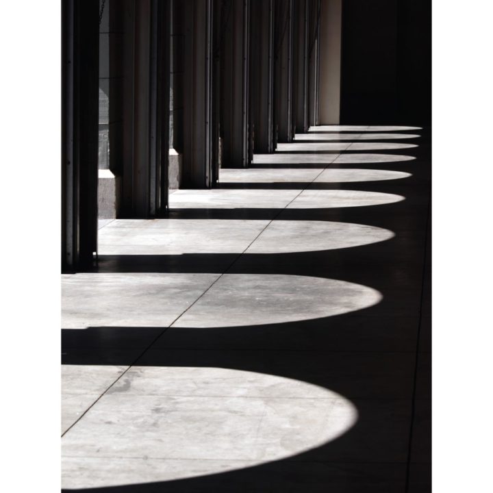 Light through Arches Black & White Acrylic Print