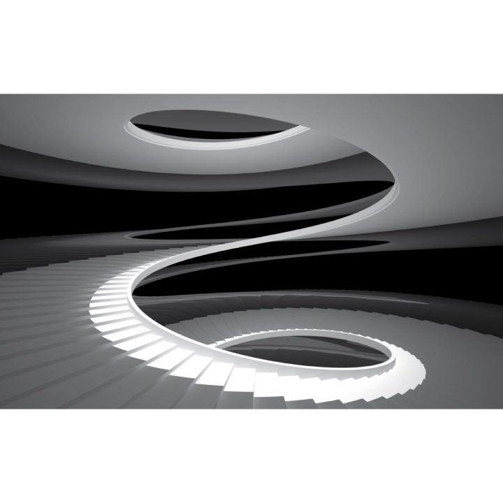 Spiral Staircase Black & White Acrylic Print