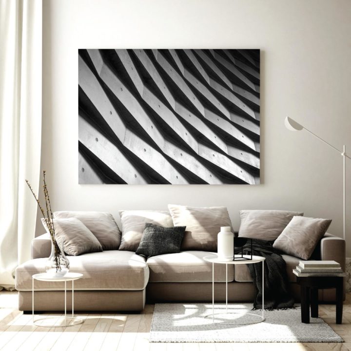 Abstract Geometric Architecture Black & White Acrylic Print - Image 2