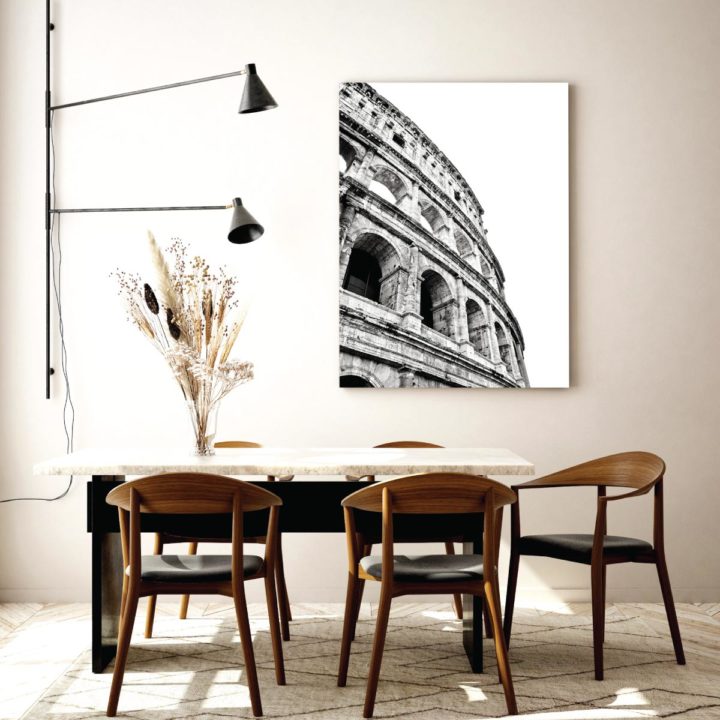 Colosseum in Rome Black & White Acrylic Print - Image 2