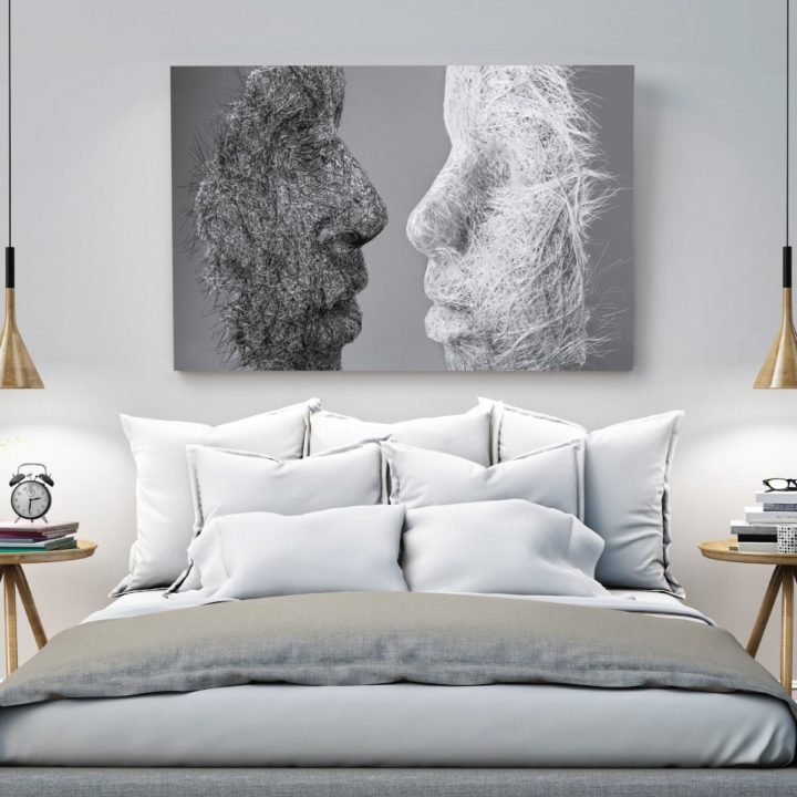 Opposing Sides Black & White Acrylic Print - Image 2