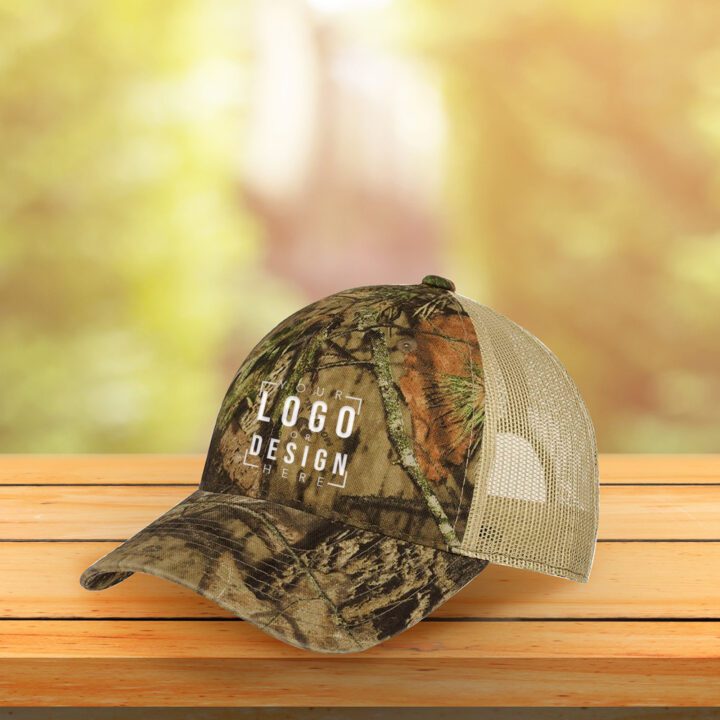 Custom Port Authority ® Unstructured Camouflage Mesh Back Cap