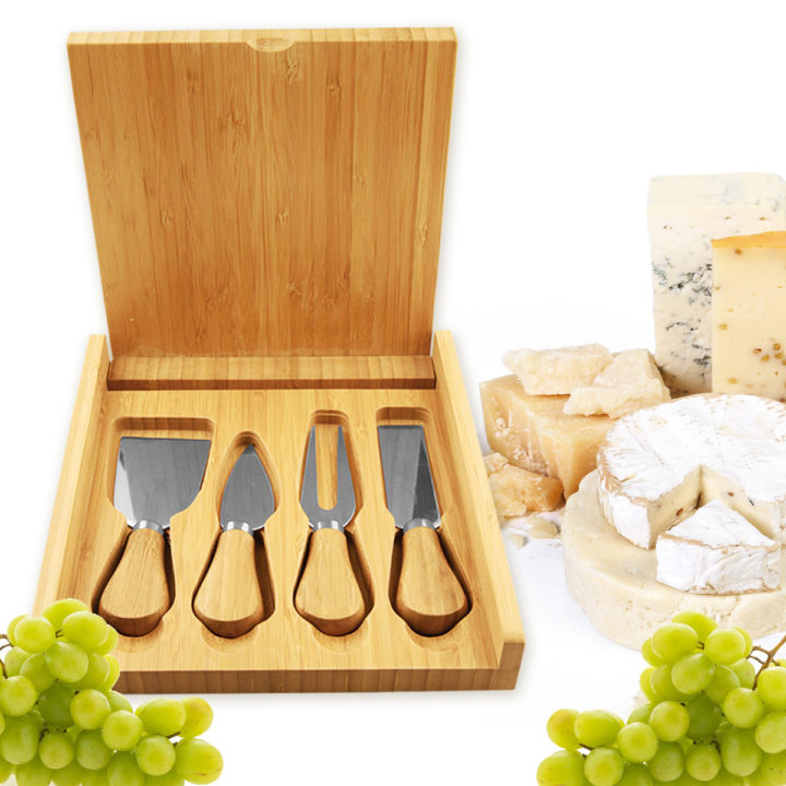 Personalized Squared Cheese Board & Knife Tool Set - ShieldStar - Image 2