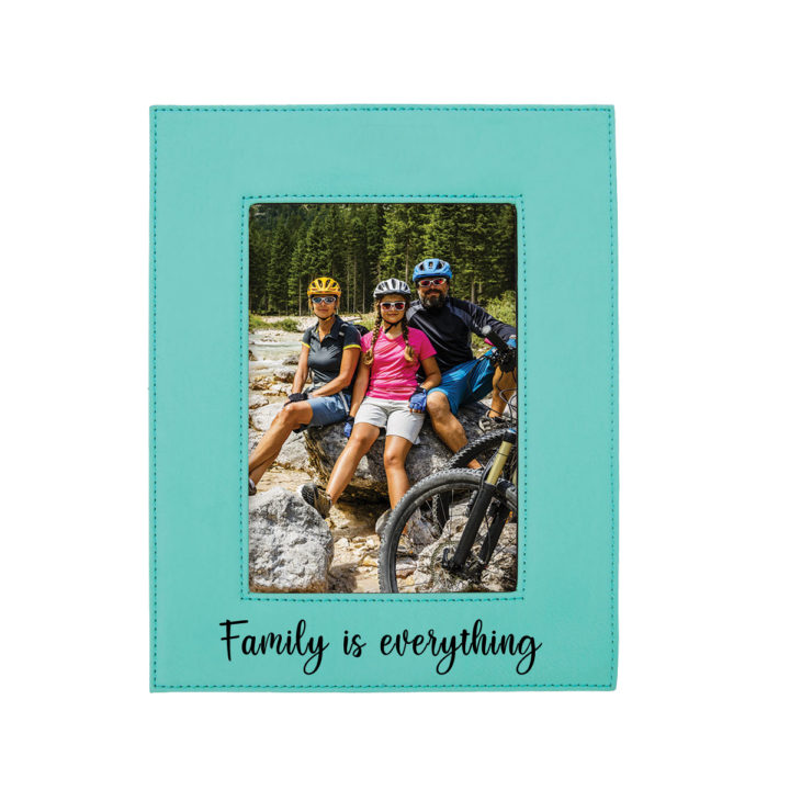 custom engraved faux leather photo frame 5x7