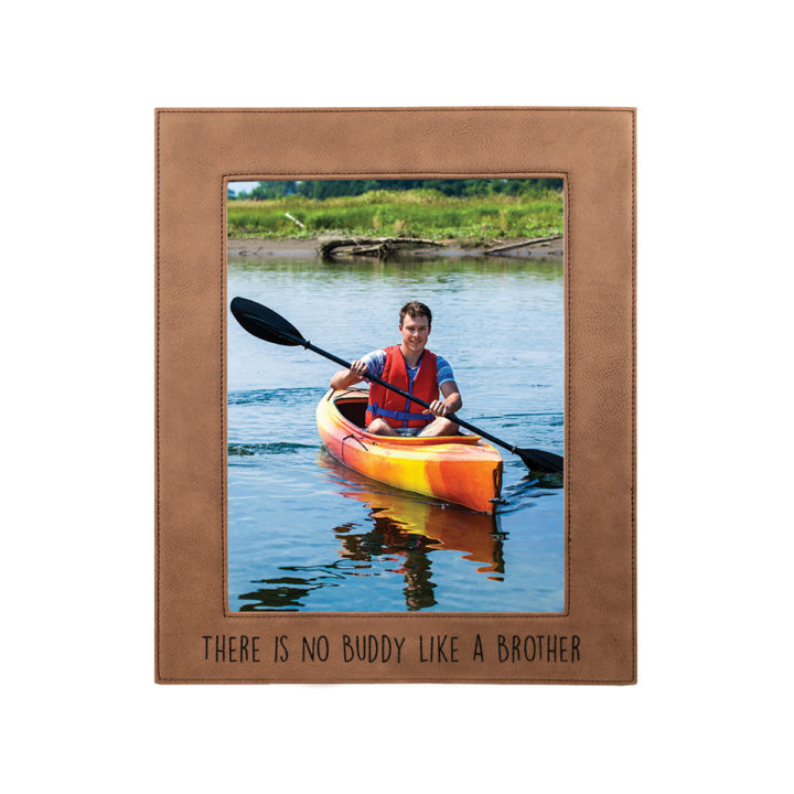 custom engraved faux leather photo frame 8x10