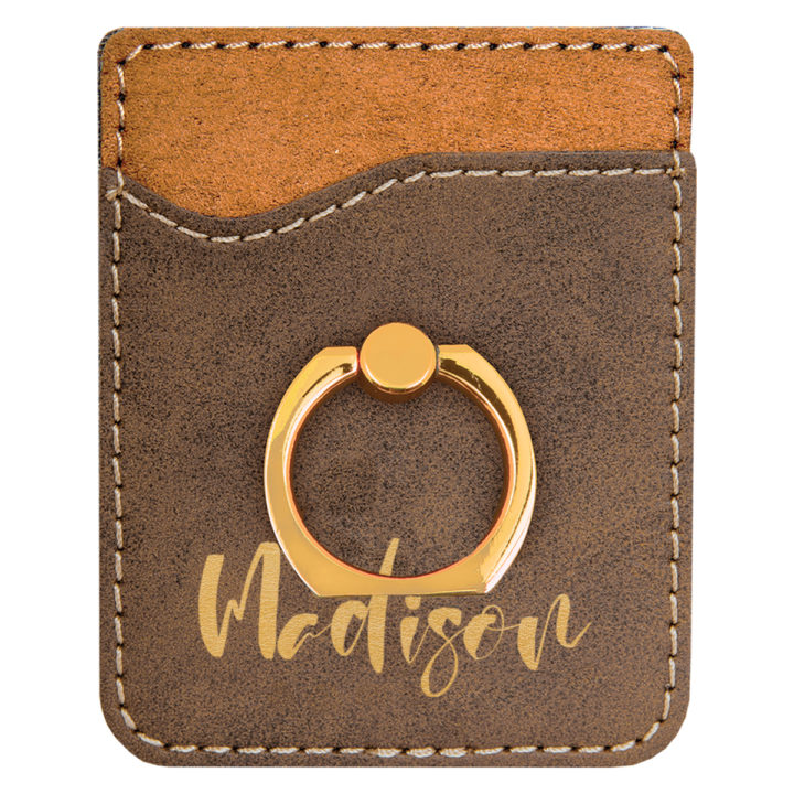 faux leather phone ring holder