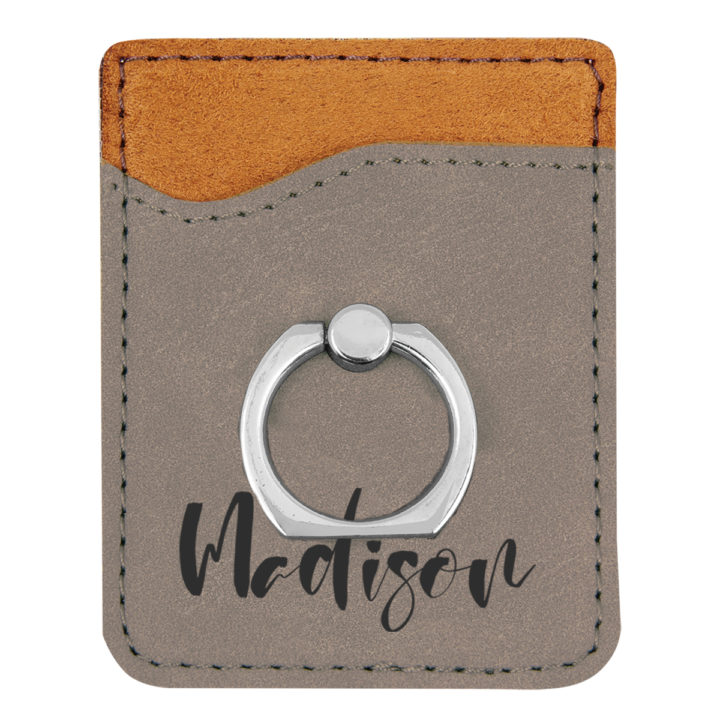 faux leather phone ring holder