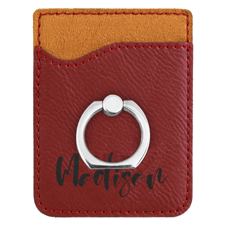 faux leather phone ring holder