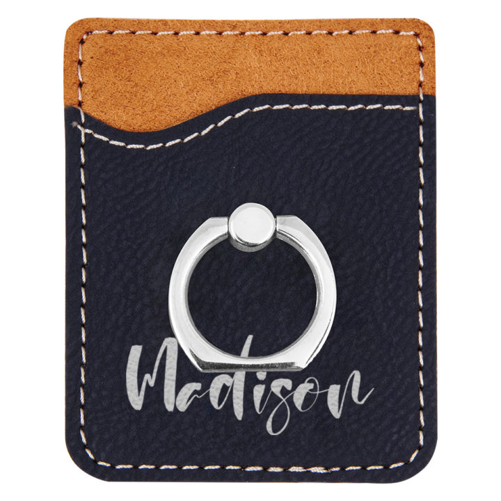 faux leather phone ring holder