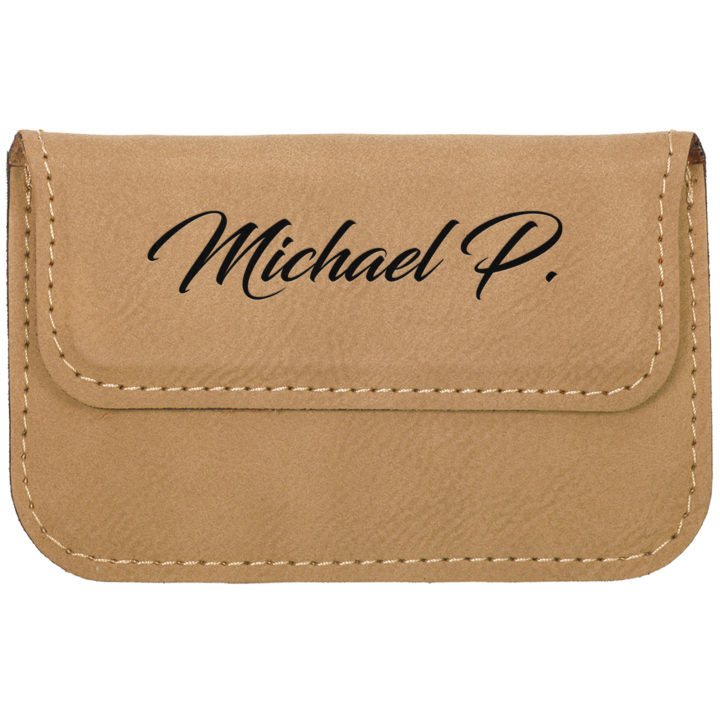 Personalized Leatherette Card Holder - Image 7
