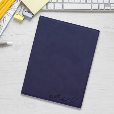 faux leather portfolio with notepad