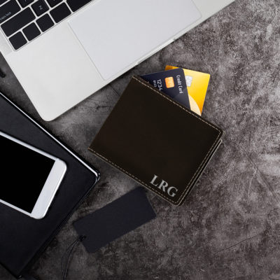 Personalized Leatherette Bi-Fold Wallet