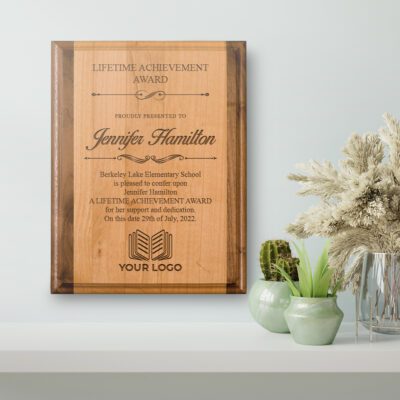 Personalized Red Alder & Walnut Plaque