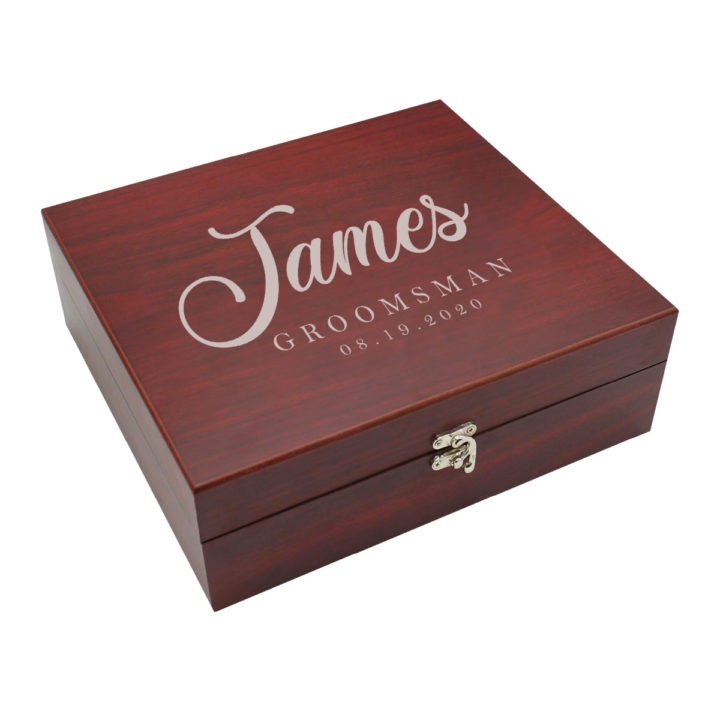 Personalized Rosewood Finish Martini Set - Image 4