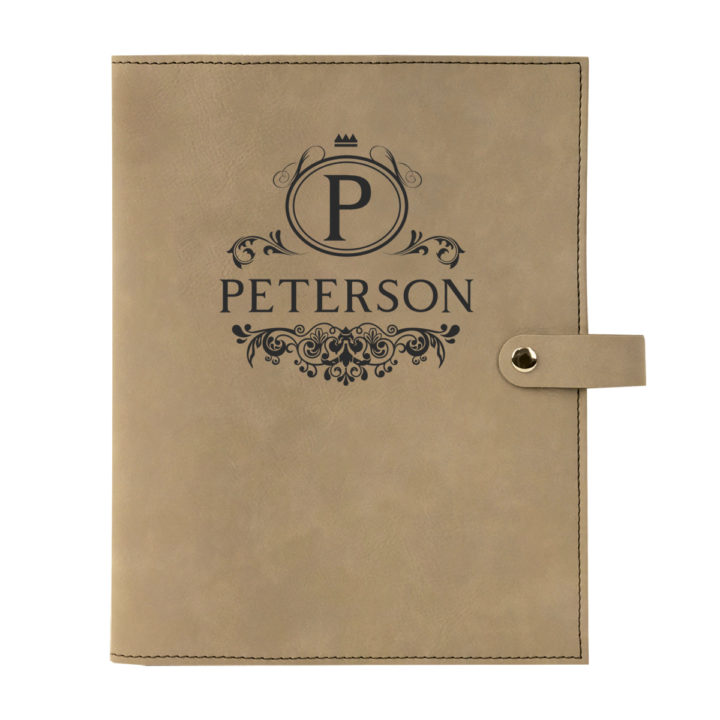 personalized laser engraved faux leather bible cover with clip closure