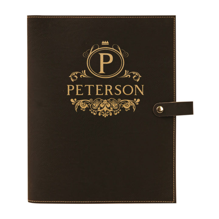 personalized laser engraved faux leather bible cover with clip closure