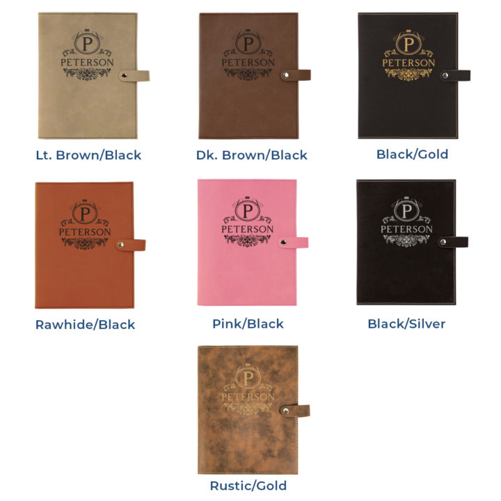 personalized laser engraved faux leather bible cover with clip closure