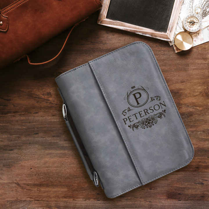 personalized laser engraved faux leather bible cover with handle and zipper