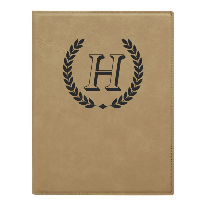 faux leather portfolio with notepad