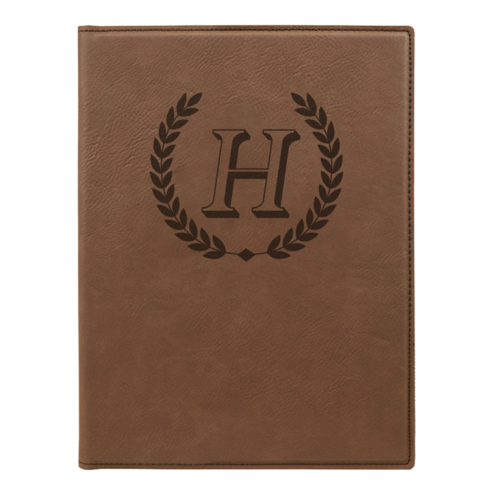 faux leather portfolio with notepad