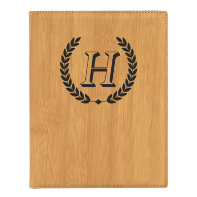 faux leather portfolio with notepad