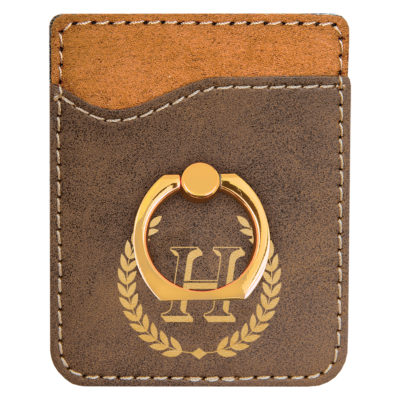 Personalized Horace Leatherette Phone Wallet with Ring Holder