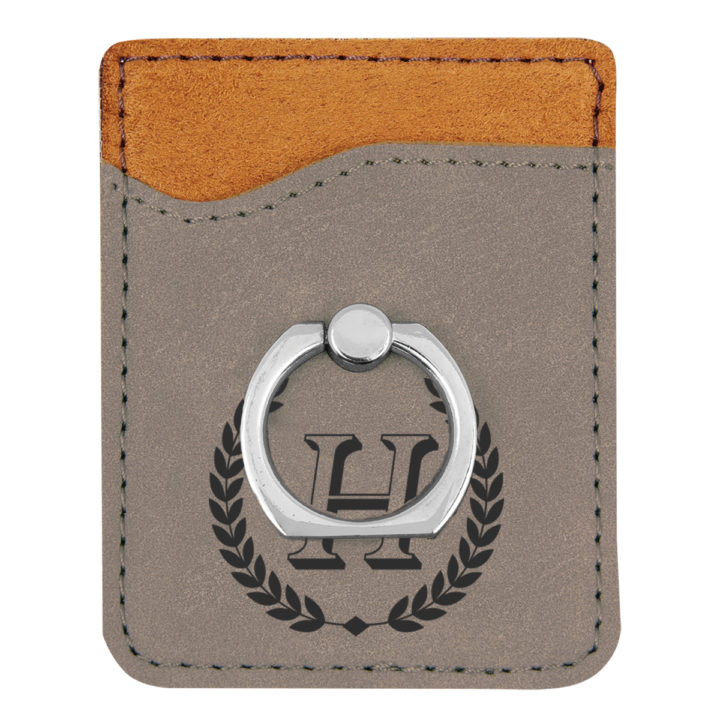 faux leather phone ring holder