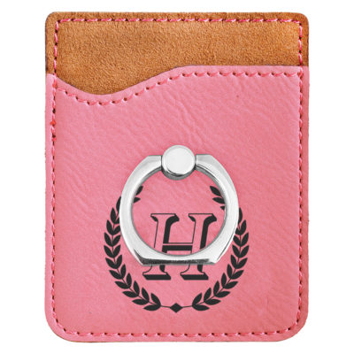 Personalized Horace Leatherette Phone Wallet with Ring Holder