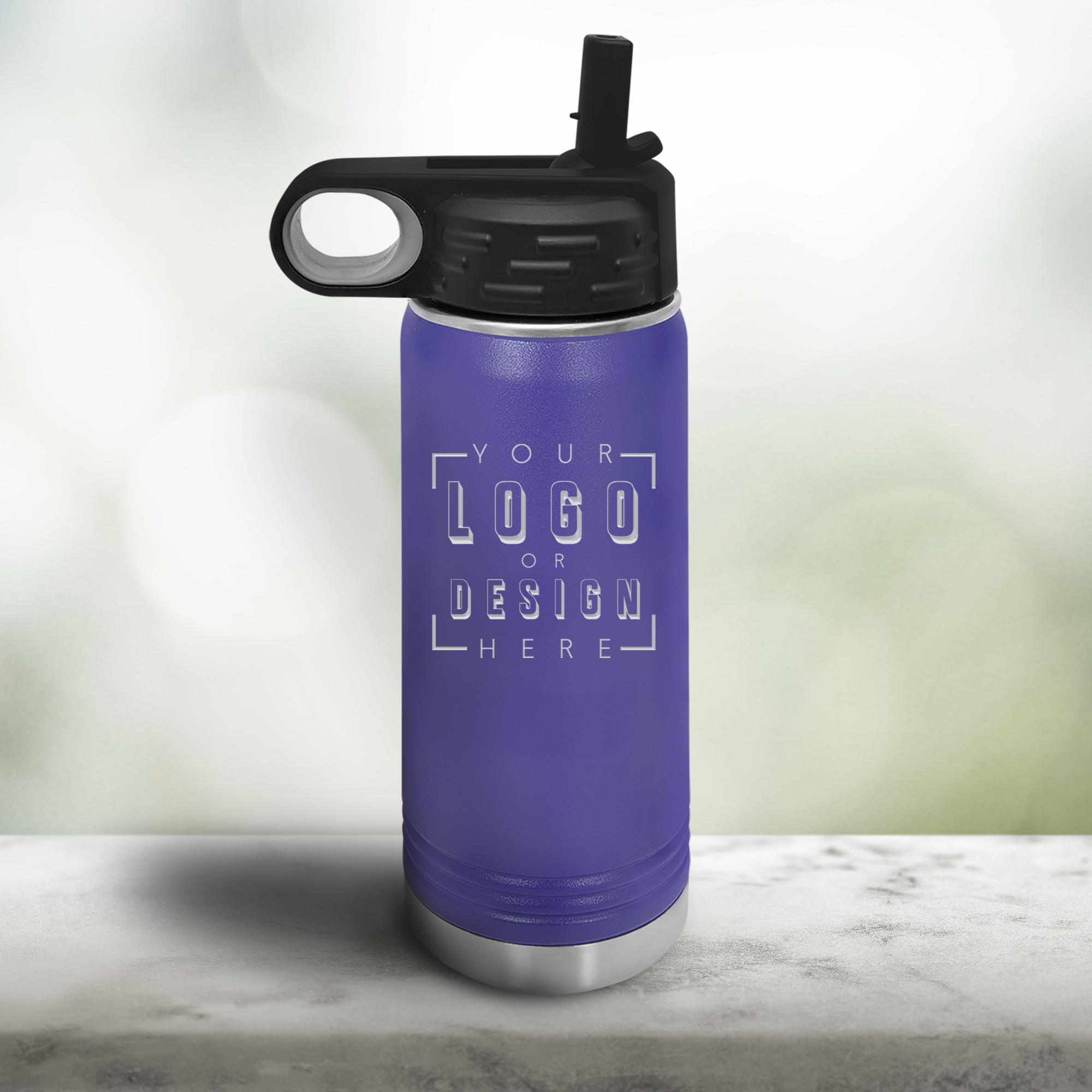 Personalized 20 oz. Stainless Steel Bottle with Sports Cap