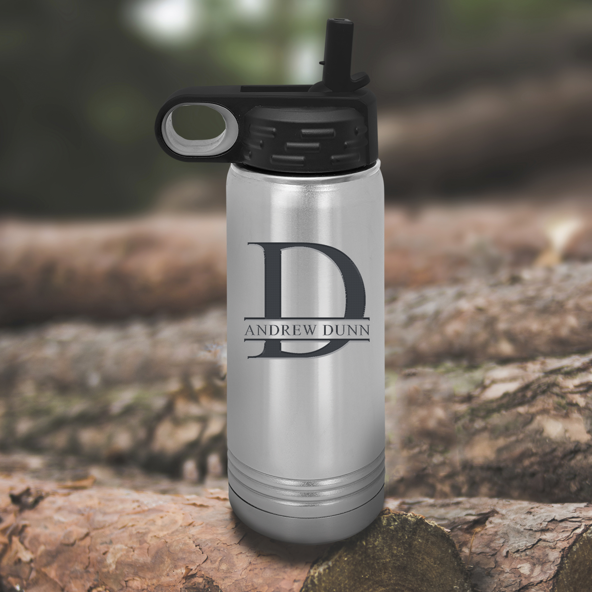 Personalized 20 oz. Stainless Steel Bottle with Sports Cap
