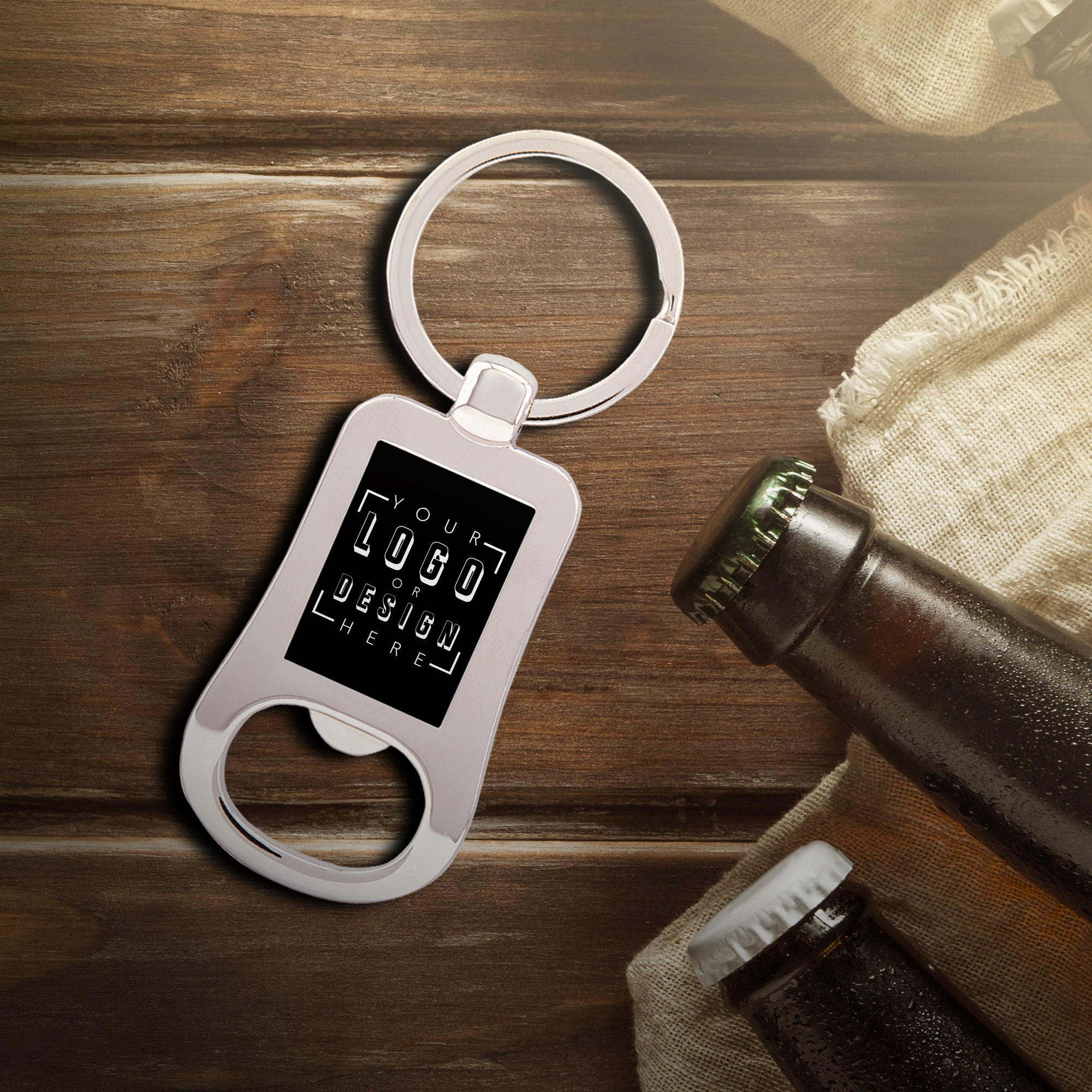 Personalized Stainless Steel Keychain Bottle Opener