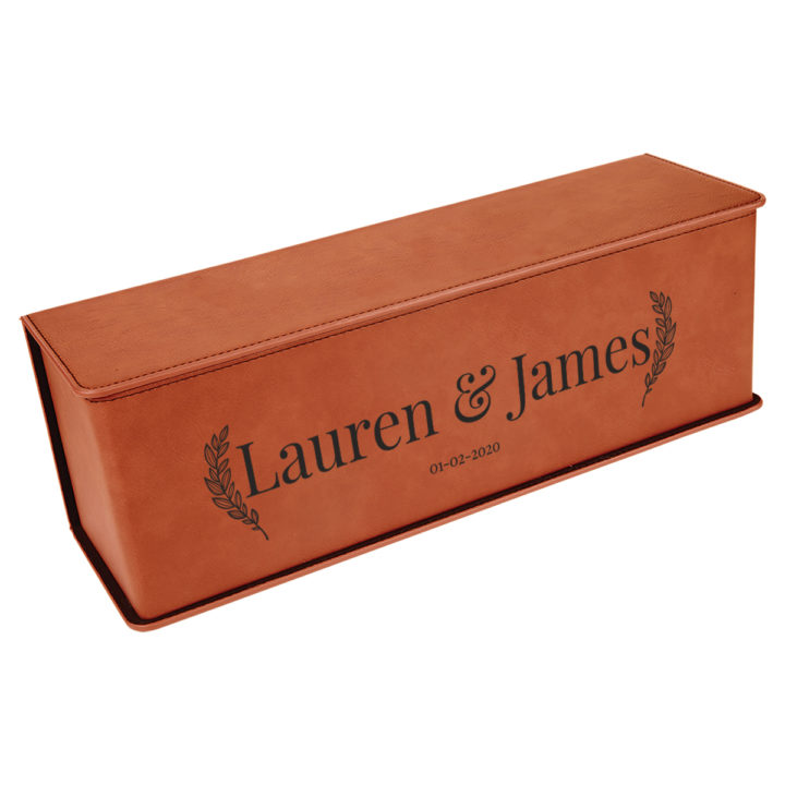 Personalized Leatherette Wine Box with Tool Set - Image 19