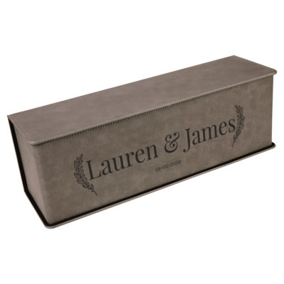 Personalized Leatherette Wine Box with Tool Set