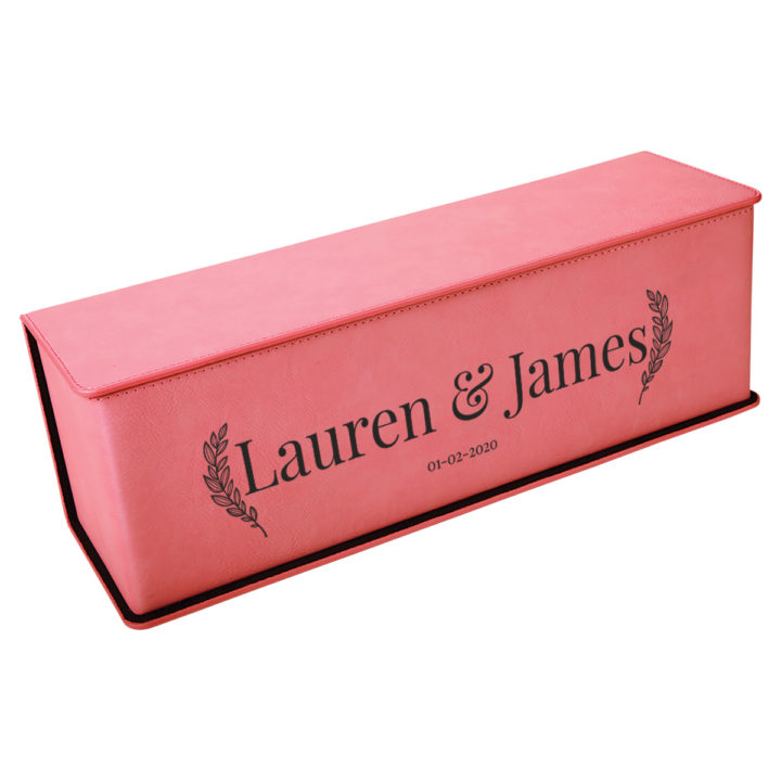 Personalized Leatherette Wine Box with Tool Set - Image 16