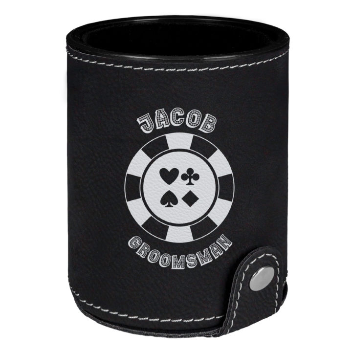 Personalized Poker Leatherette Dice Cup - Image 9