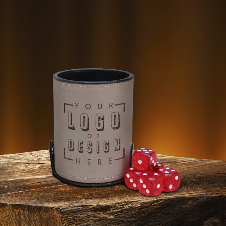 Personalized Leatherette Dice Cup